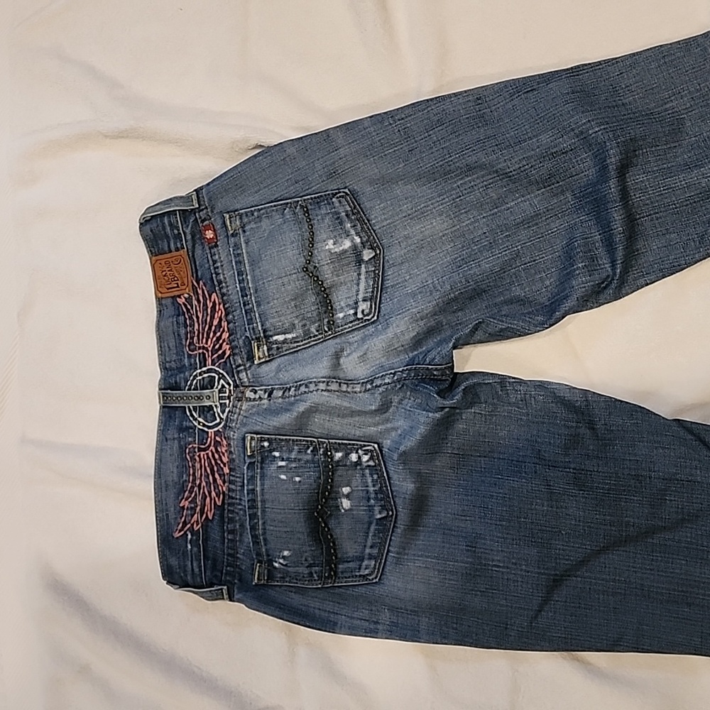 Lucky embroidered jeans